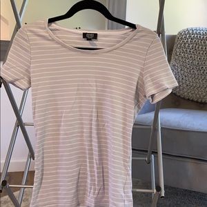 Grey and White Striped Tee